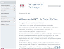 Tablet Screenshot of nfb-gmbh.com